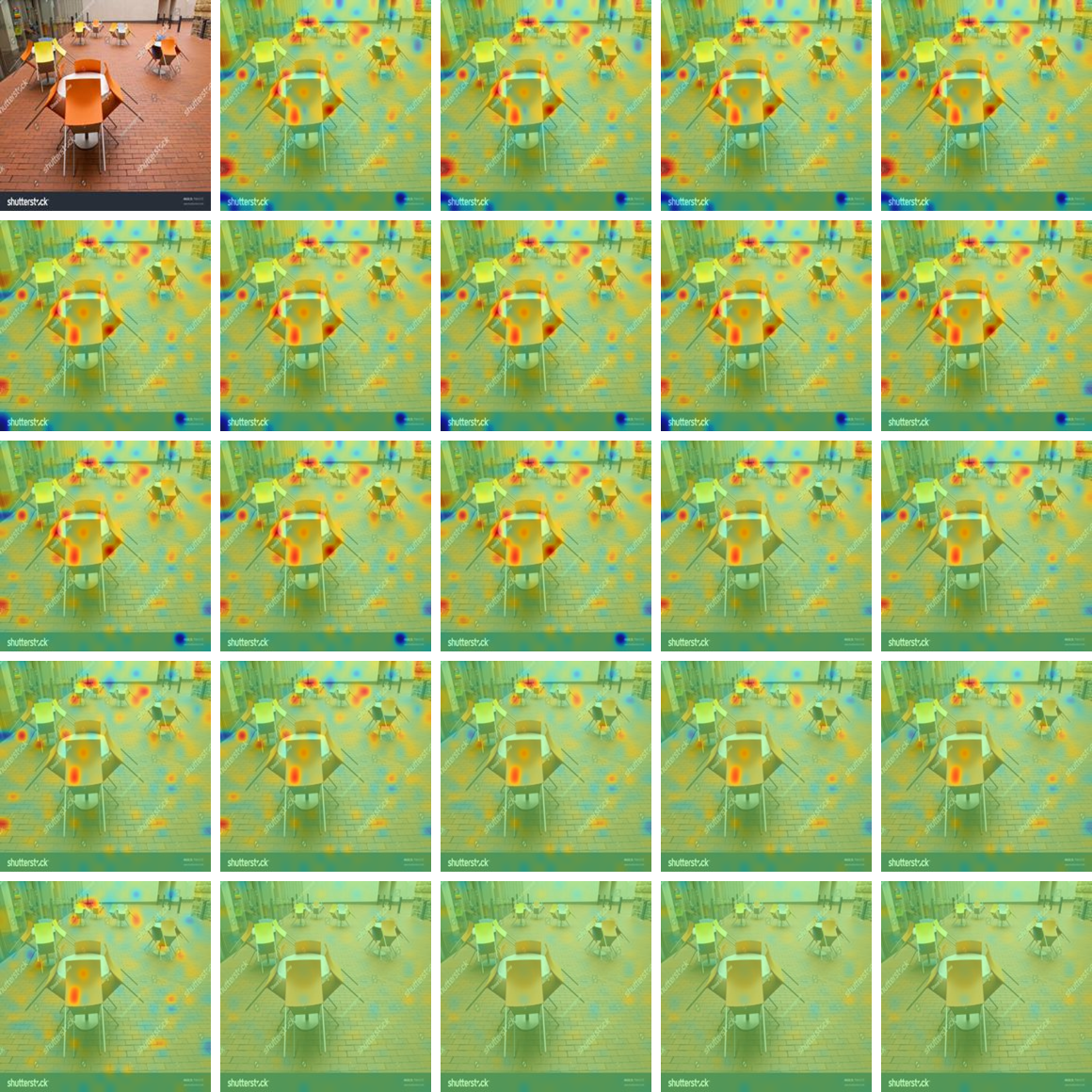 Gradient map visualization for sports scene